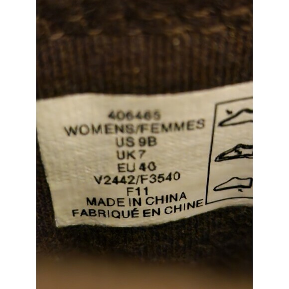 Lands End Womens Brown Suede Lined All Weather 9 B Winter Fall Boots 406465 - Picture 5 of 7